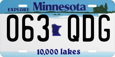 MN license plate 063QDG