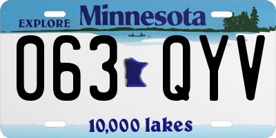 MN license plate 063QYV