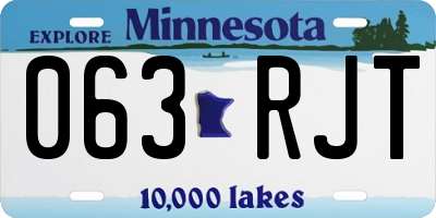 MN license plate 063RJT
