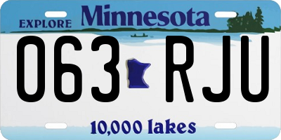 MN license plate 063RJU