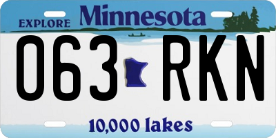 MN license plate 063RKN