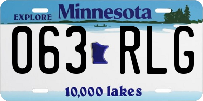 MN license plate 063RLG