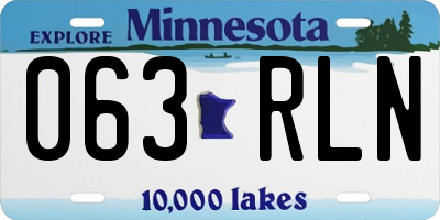 MN license plate 063RLN