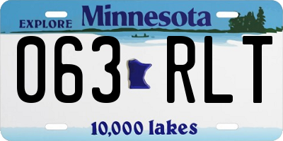 MN license plate 063RLT