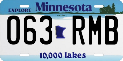 MN license plate 063RMB