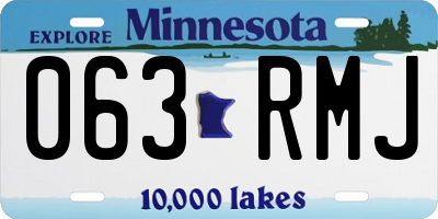MN license plate 063RMJ