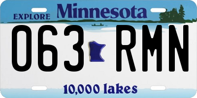 MN license plate 063RMN