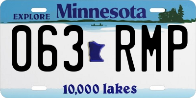 MN license plate 063RMP