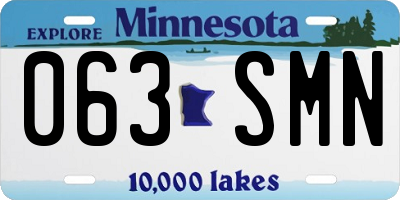MN license plate 063SMN