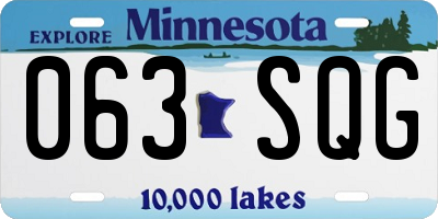 MN license plate 063SQG