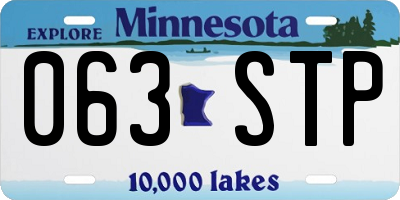 MN license plate 063STP