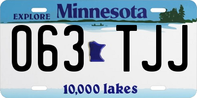 MN license plate 063TJJ