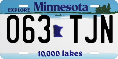 MN license plate 063TJN
