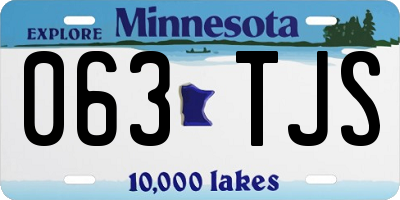 MN license plate 063TJS