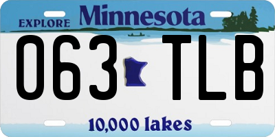 MN license plate 063TLB