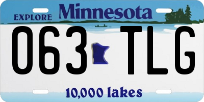 MN license plate 063TLG