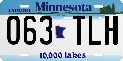 MN license plate 063TLH