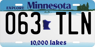 MN license plate 063TLN