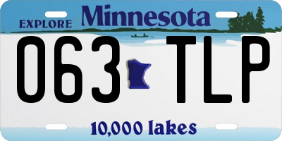 MN license plate 063TLP