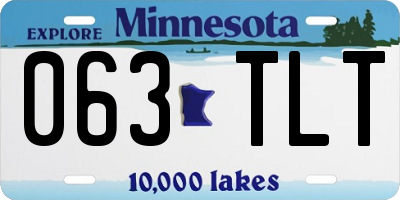 MN license plate 063TLT
