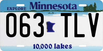 MN license plate 063TLV