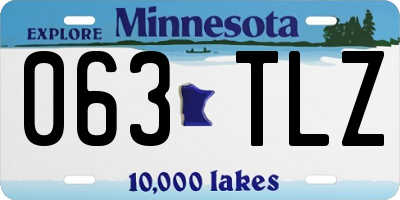 MN license plate 063TLZ