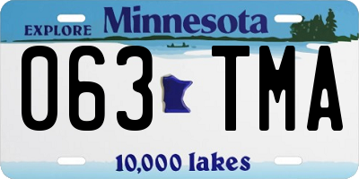 MN license plate 063TMA
