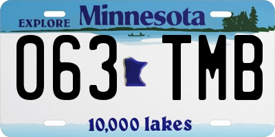 MN license plate 063TMB