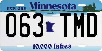 MN license plate 063TMD