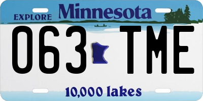 MN license plate 063TME