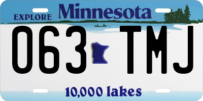 MN license plate 063TMJ