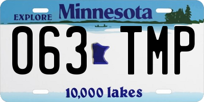 MN license plate 063TMP