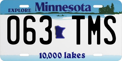 MN license plate 063TMS