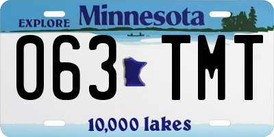 MN license plate 063TMT