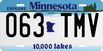 MN license plate 063TMV