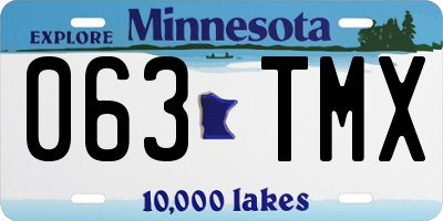 MN license plate 063TMX