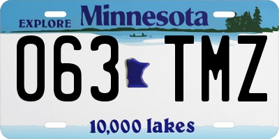 MN license plate 063TMZ