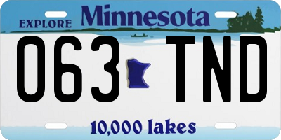 MN license plate 063TND