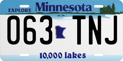 MN license plate 063TNJ