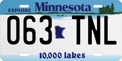 MN license plate 063TNL