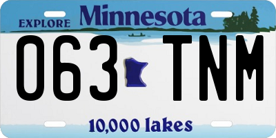 MN license plate 063TNM