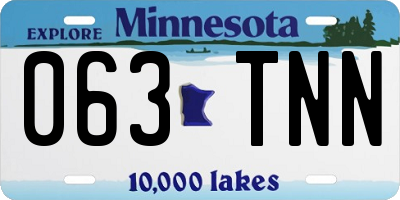 MN license plate 063TNN
