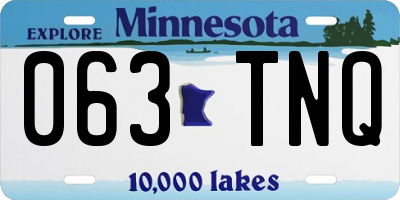 MN license plate 063TNQ