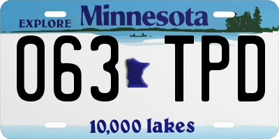 MN license plate 063TPD