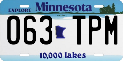 MN license plate 063TPM