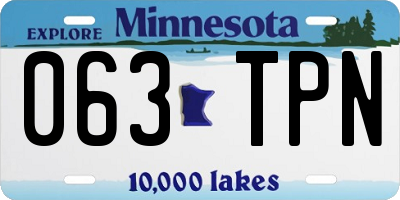 MN license plate 063TPN