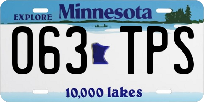 MN license plate 063TPS