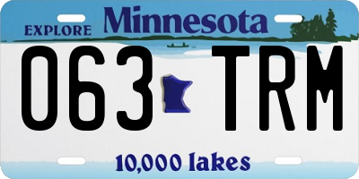 MN license plate 063TRM