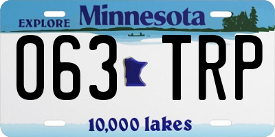 MN license plate 063TRP