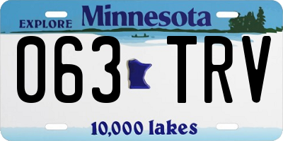 MN license plate 063TRV